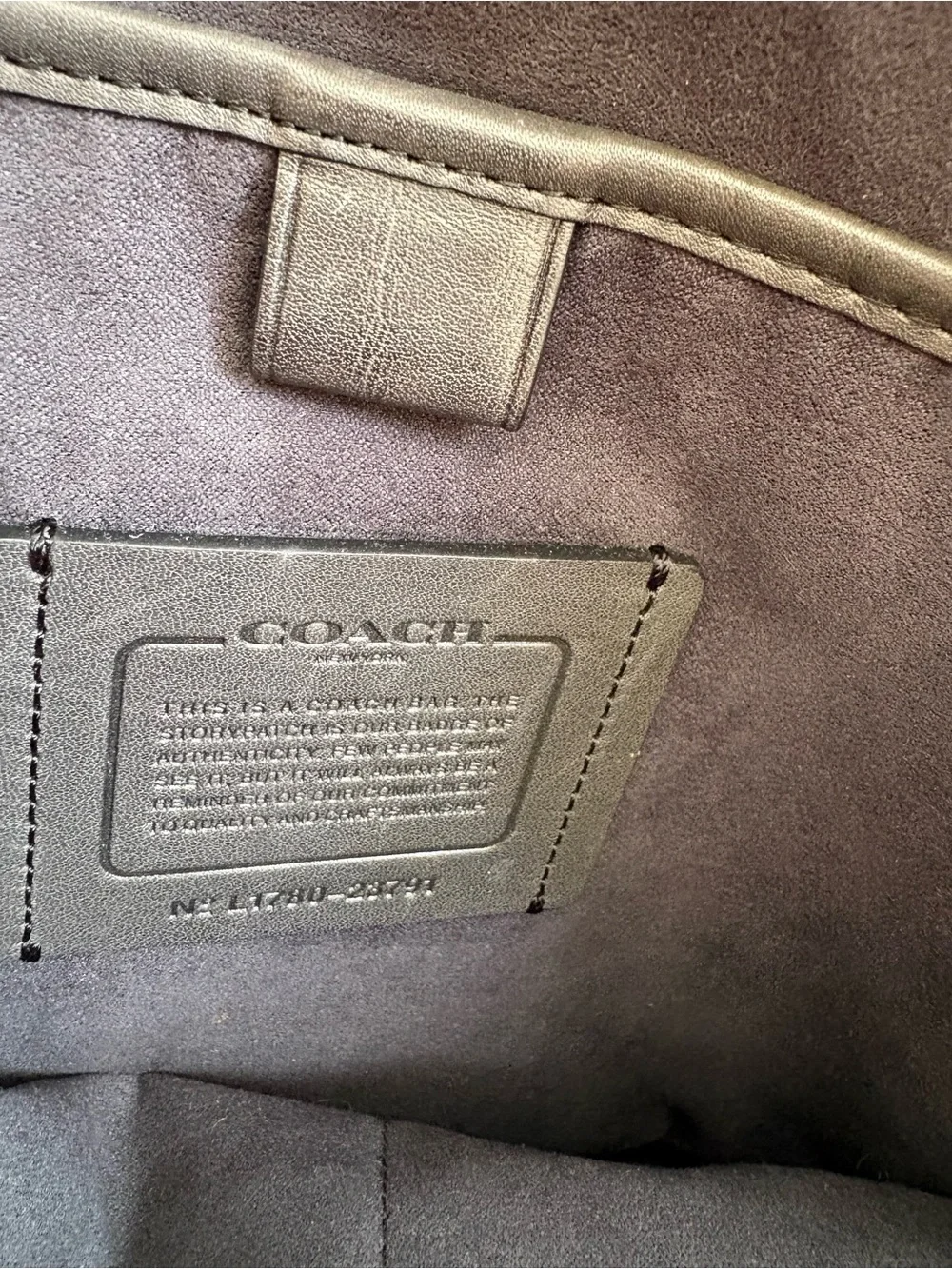 Coach Men’s Leather Briefcase in Charcoal Gray with Black Strap